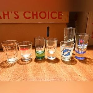 Variety of vintage shot glasses